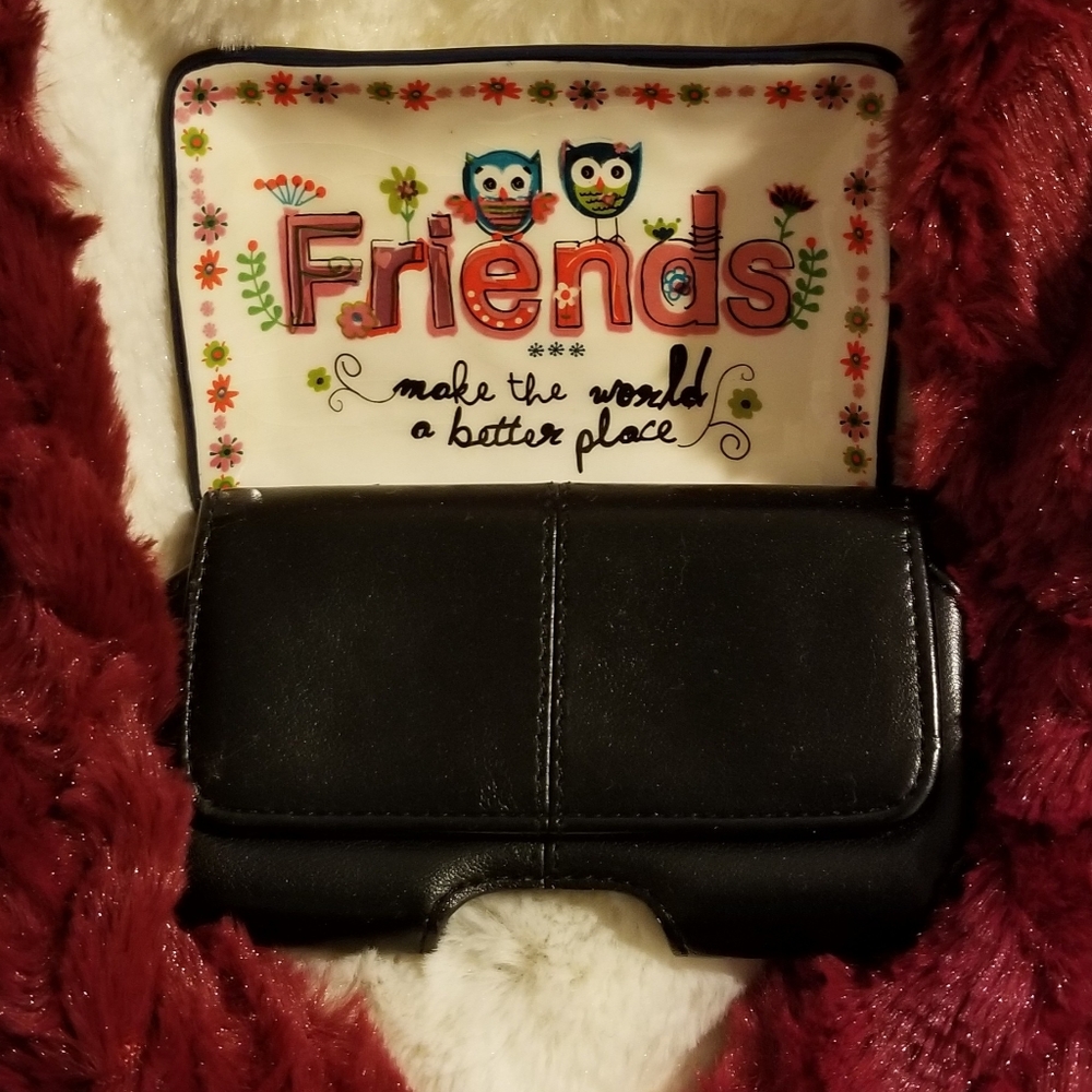 Body Glove Black Leather Horizontal Cellphone Case